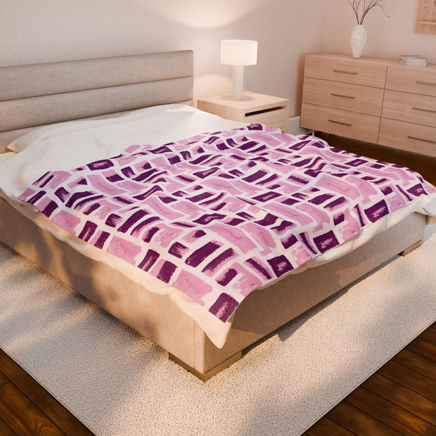 Cozy Abstract Pattern Velveteen Plush Blanket - Perfect for Home Comfort and Gifts