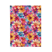 Vibrant Floral Velveteen Plush Blanket - Cozy Home Decor