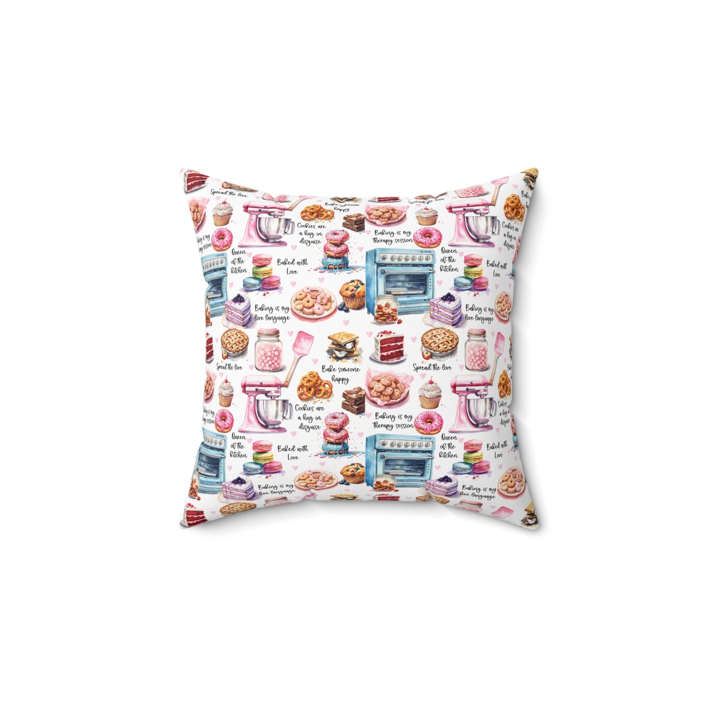 Baking Spun Polyester Square Pillow