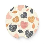 Autumn Leaves Soapstone Car Coaster - Stylish Drink Holder for Fall Decor
