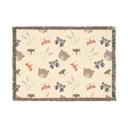 Cozy Animal Print Woven Blanket for Kids and Animal Lovers