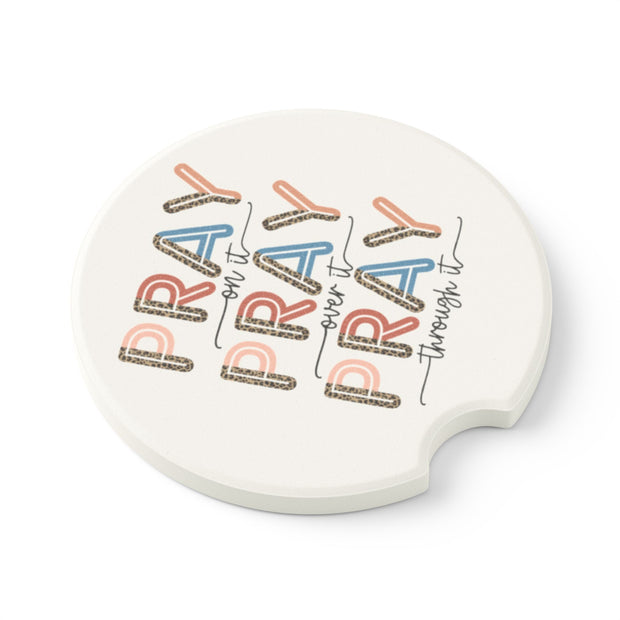 Pray Pray Pray Soapstone Car Coaster