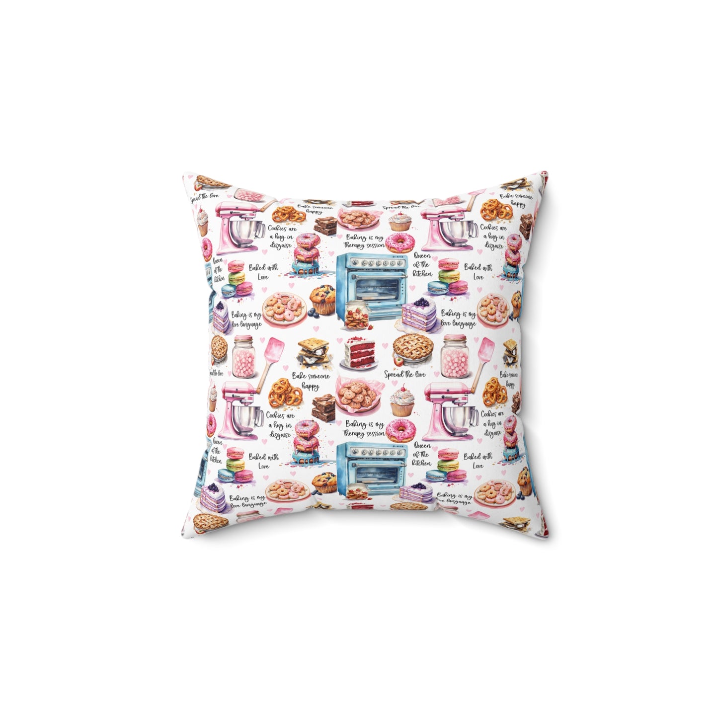 Baking Spun Polyester Square Pillow