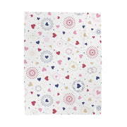 Cozy Heart Pattern Velveteen Plush Blanket - Ideal for Home Decor, Gifting, and Romantic Occasions