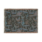 Cozy Farmhouse Woven Blanket - Rustic Chicken Design for Country Living