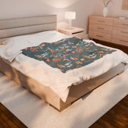 Nautical Velveteen Plush Blanket - Cozy Ocean-Inspired Throw for Beach Lovers