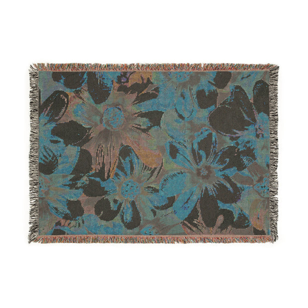 Tropical Floral Woven Blanket - Cozy Home Decor for All Seasons