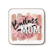 Bad ass MOM - Hardboard Back Coaster