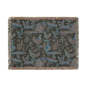 Cozy Farmhouse Woven Blanket - Rustic Chicken Design for Country Living