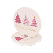 Merry Christmas Festive Soapstone Car Coaster