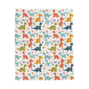 Dinosaur Pattern Velveteen Plush Blanket - Cozy and Fun for Kids