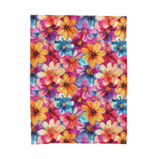 Vibrant Floral Velveteen Plush Blanket - Cozy Home Decor