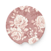 Shabby Chic Flowers Soapstone Car Coaster