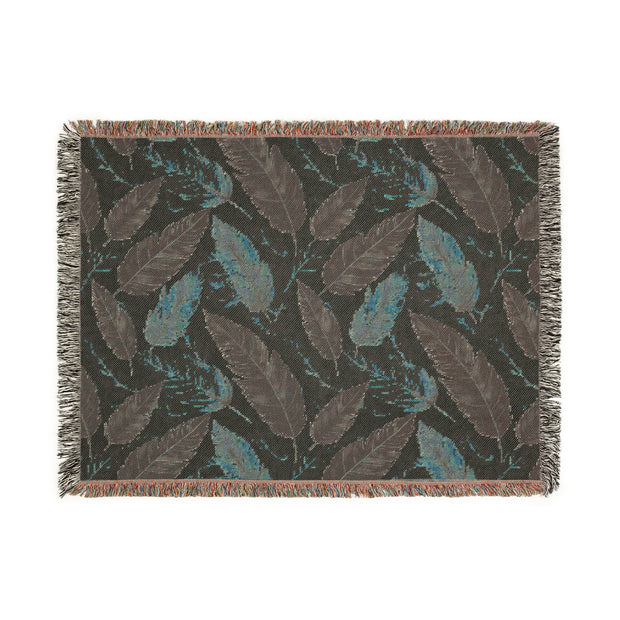 Bohemian Leaf Woven Blanket - Cozy Decorative Throw for Home