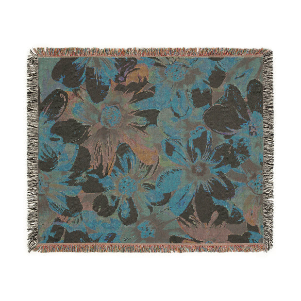 Tropical Floral Woven Blanket - Cozy Home Decor for All Seasons
