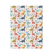 Dinosaur Pattern Velveteen Plush Blanket - Cozy and Fun for Kids