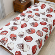 Football-Themed Velveteen Plush Blanket - Perfect for Cozy Game Days!