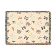 Cozy Animal Print Woven Blanket for Kids and Animal Lovers