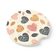 Autumn Leaves Soapstone Car Coaster - Stylish Drink Holder for Fall Decor
