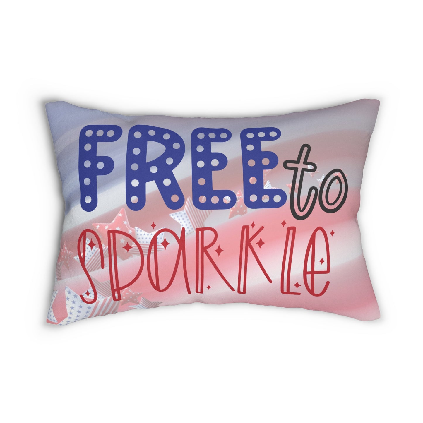 Free To Sparkle Spun Polyester Lumbar Pillow