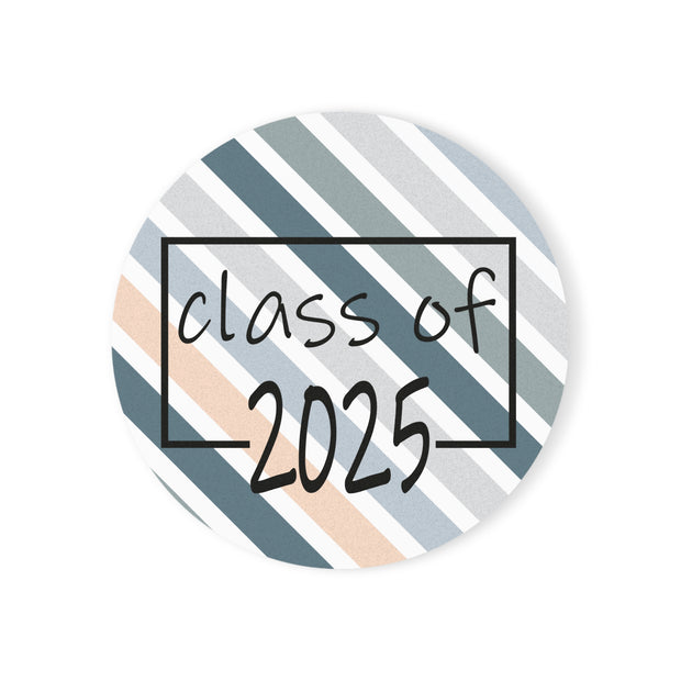 Personalized Class of 2025 Cork Coaster - Custom Graduation Gift