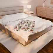 Cozy Ocean-Inspired Velveteen Plush Blanket - Perfect for Beach Lovers