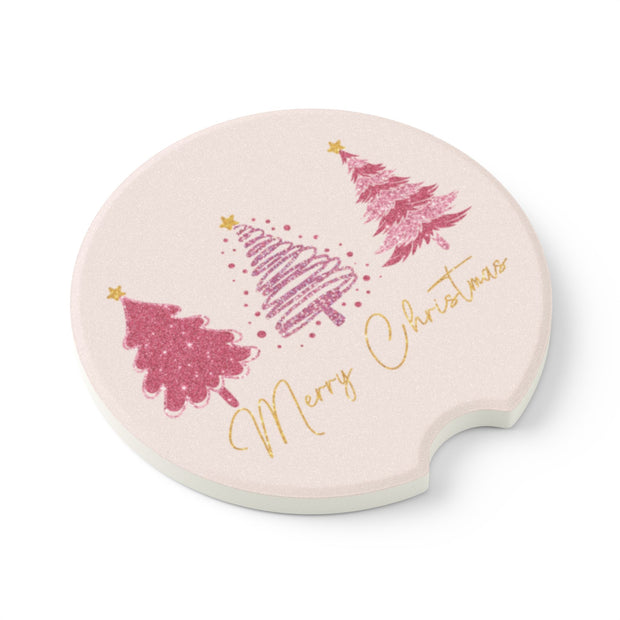 Merry Christmas Festive Soapstone Car Coaster