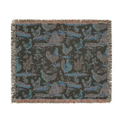 Cozy Farmhouse Woven Blanket - Rustic Chicken Design for Country Living