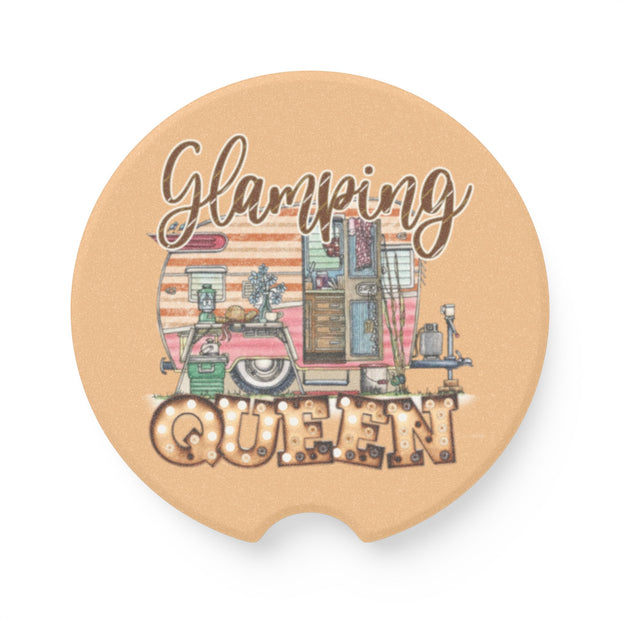 Glamping Queen Camping Soapstone Car Coaster