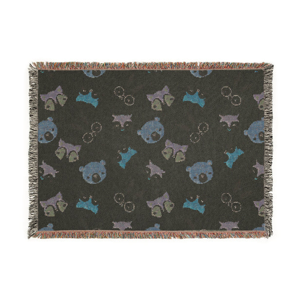 Cozy Animal Print Woven Blanket for Kids and Animal Lovers