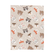 Cozy Velveteen Plush Blanket with Adorable Animal Print