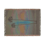 Tropical Sunset Woven Blanket - Cozy Home Decor for Beach Lovers