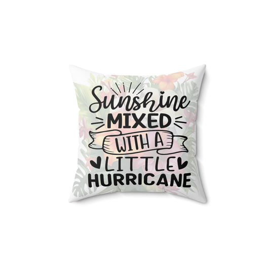 Spun Polyester Square Pillow-Sunshine mixed with a little Hurricane