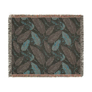 Bohemian Leaf Woven Blanket - Cozy Decorative Throw for Home