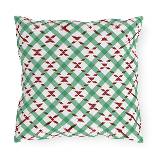 Welcome Home Holiday Outdoor Pillows - Festive Christmas Decor