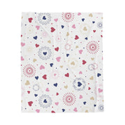Cozy Heart Pattern Velveteen Plush Blanket - Ideal for Home Decor, Gifting, and Romantic Occasions