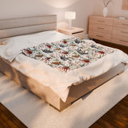 Cozy Ocean-Inspired Velveteen Plush Blanket - Perfect for Beach Lovers