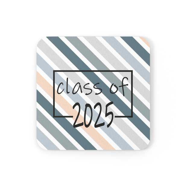 Personalized Class of 2025 Cork Coaster - Custom Graduation Gift