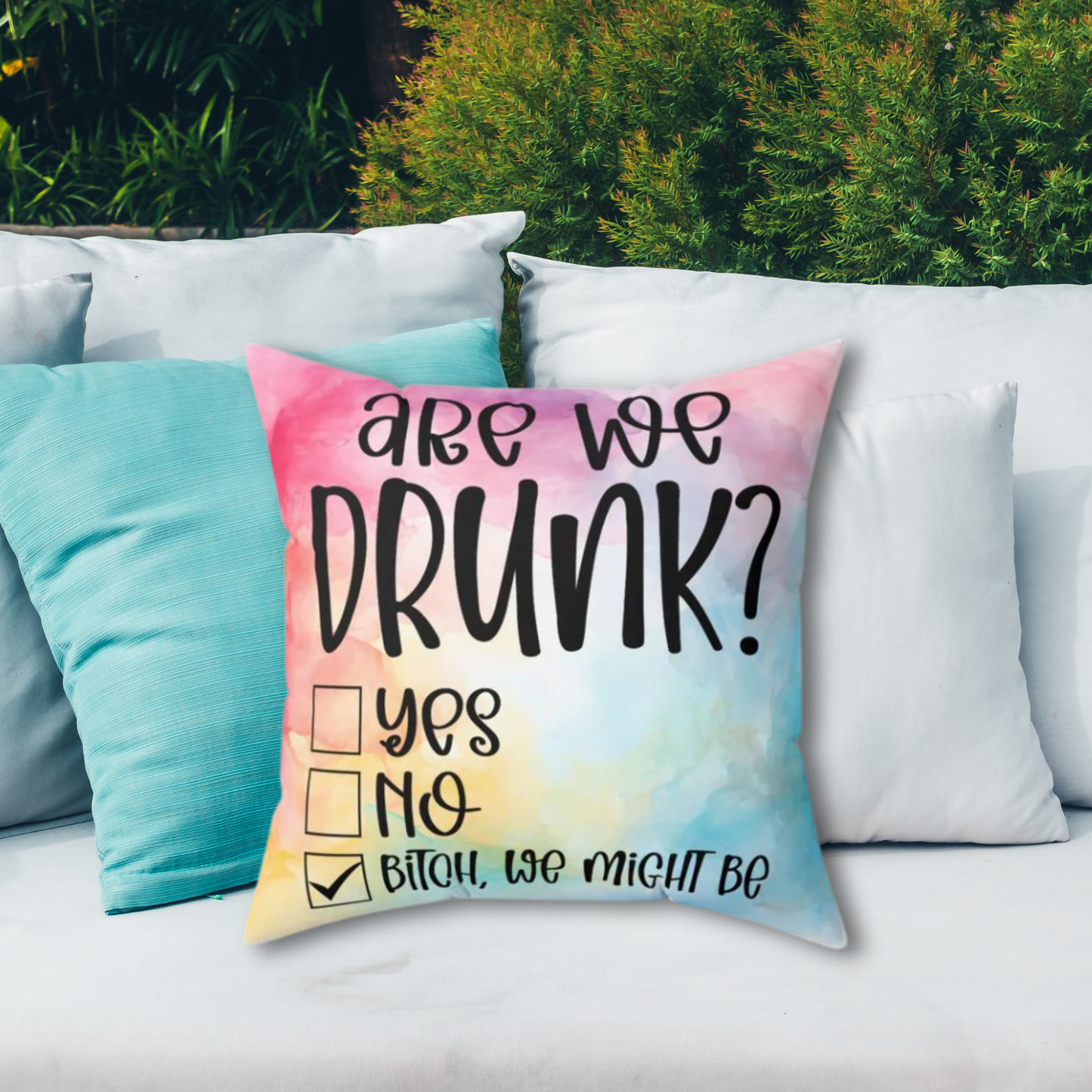 Are we Drunk? - Spun Polyester Square Pillow