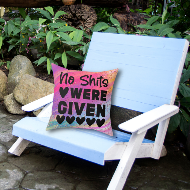 No Sh*ts were Given - Spun Polyester Square Pillow