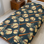 Baseball Theme Velveteen Plush Blanket - Cozy Sports Throw for Fans