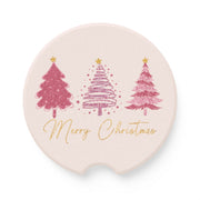 Merry Christmas Festive Soapstone Car Coaster