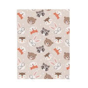 Cozy Velveteen Plush Blanket with Adorable Animal Print