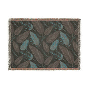 Bohemian Leaf Woven Blanket - Cozy Decorative Throw for Home