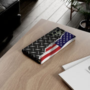 American Flag & Diamond Plate Phone Case - Durable Protection for Patriotic Spirit - Tough Cases