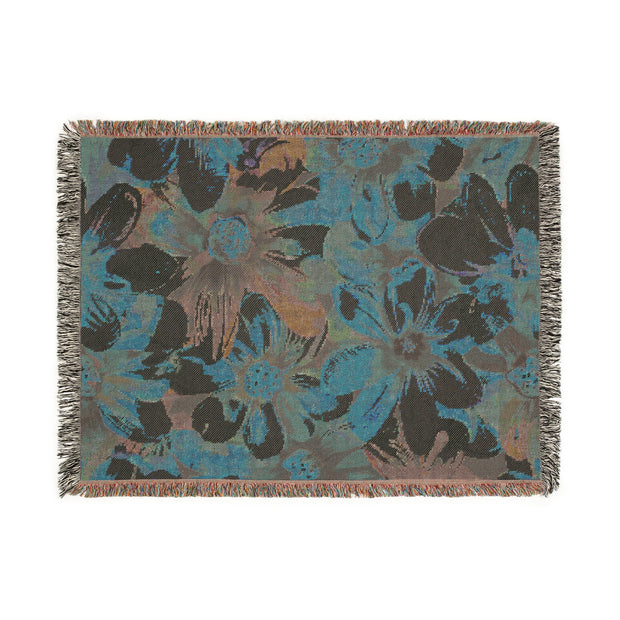 Tropical Floral Woven Blanket - Cozy Home Decor for All Seasons