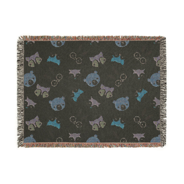 Cozy Animal Print Woven Blanket for Kids and Animal Lovers