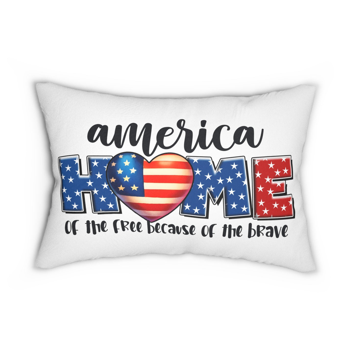 Patriotic Drinks Spun Polyester Lumbar Pillow