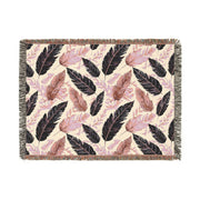 Bohemian Leaf Woven Blanket - Cozy Decorative Throw for Home