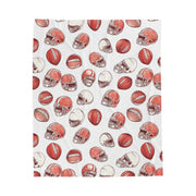 Football-Themed Velveteen Plush Blanket - Perfect for Cozy Game Days!